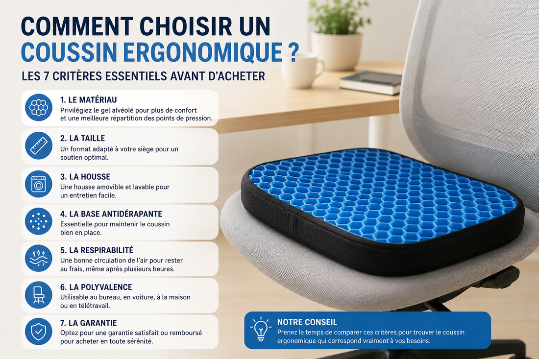 Comment choisir un coussin ergonomique ? Les 7 critères essentiels avant d'acheter