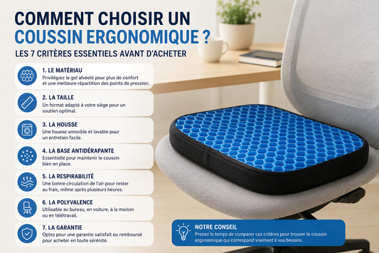 Comment choisir un coussin ergonomique ? Les 7 critères essentiels avant d'acheter